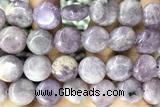 COIN115 15 inches 16mm coin kunzite gemstone beads