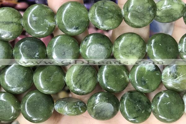 COIN122 15 inches 16mm coin China jade gemstone beads