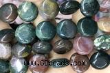 COIN133 15 inches 16mm coin bloodstone jasper beads