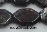 COJ07 15.5 inches 22*30mm octagonal blood jasper gemstone beads