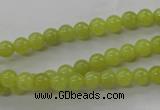 COJ102 15.5 inches 6mm round olive jade beads wholesale