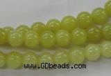 COJ103 15.5 inches 8mm round olive jade beads wholesale