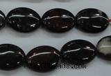 COJ18 15.5 inches 13*18mm oval blood jasper gemstone beads