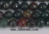 COJ311 15.5 inches 6mm faceted round Indian bloodstone beads