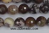 COJ362 15.5 inches 8mm faceted round outback jasper beads