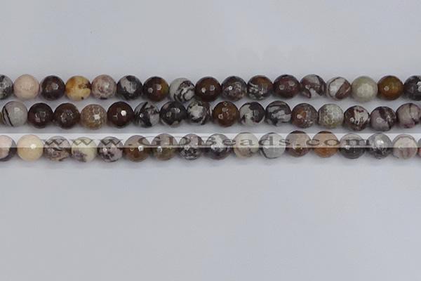 COJ363 15.5 inches 10mm faceted round outback jasper beads