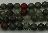 COJ460 15.5 inches 4mm faceted round blood jasper beads wholesale