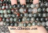 COJ483 15.5 inches 10mm round blood jasper beads wholesale