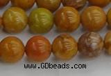 COJ602 15.5 inches 8mm round orpiment jasper beads wholesale