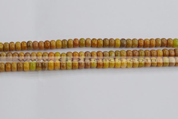 COJ611 15.5 inches 4*6mm rondelle orpiment jasper beads