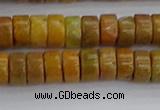 COJ620 15.5 inches 3*6mm heishi orpiment jasper beads