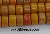 COJ621 15.5 inches 5*8mm heishi orpiment jasper beads