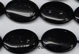 CON35 15.5 inches 18*25mm oval black onyx gemstone beads