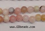 COP1001 15.5 inches 4mm round natural pink opal gemstone beads