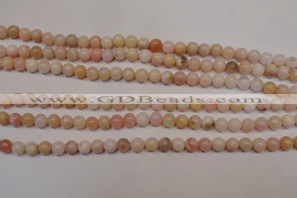 COP1002 15.5 inches 6mm round natural pink opal gemstone beads