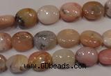 COP1021 15.5 inches 8*10mm oval natural pink opal gemstone beads