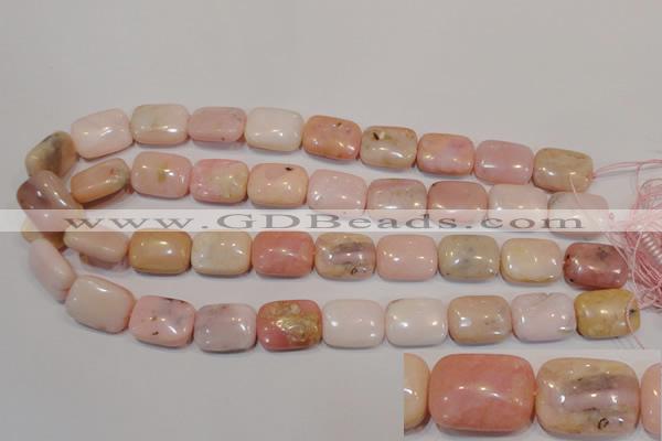 COP1035 15.5 inches 15*20mm rectangle natural pink opal gemstone beads