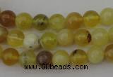 COP1202 15.5 inches 8mm round yellow opal gemstone beads