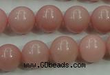 COP1215 15.5 inches 14mm round Chinese pink opal gemstone beads