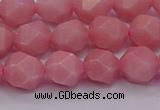 COP1223 15.5 inches 10mm faceted nuggets Chinese pink opal beads