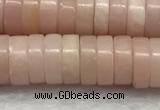 COP1234 15.5 inches 3*8mm heishi Chinese pink opal beads