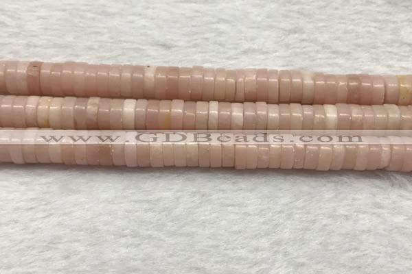 COP1234 15.5 inches 3*8mm heishi Chinese pink opal beads