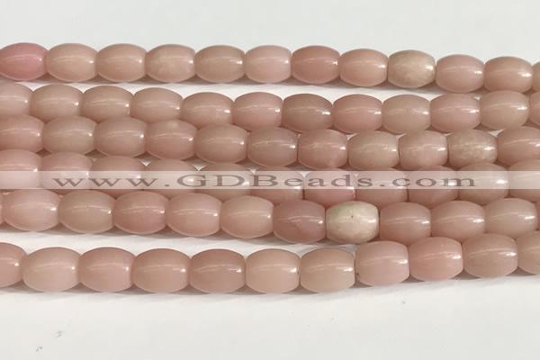 COP1245 15.5 inches 8*10mm rice Chinese pink opal beads