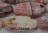 COP1282 15.5 inches 20*40mm oval natural pink opal gemstone beads