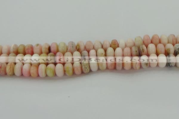 COP1288 15.5 inches 6*10mm rondelle natural pink opal beads