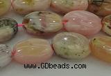 COP1291 15.5 inches 10*14mm oval natural pink opal beads