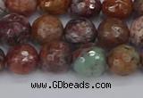 COP1395 15.5 inches 8mm faceted round African green opal beads