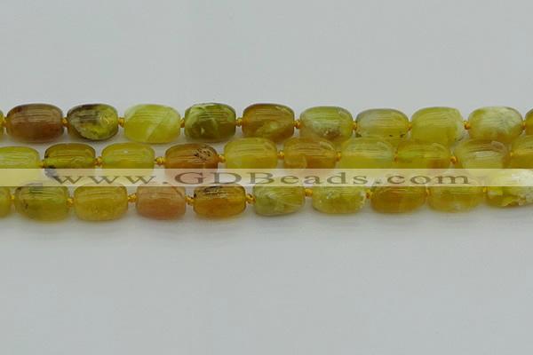 COP1422 15.5 inches 13*18mm drum yellow opal gemstone beads