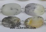 COP1432 15.5 inches 12*18mm oval white opal gemstone beads