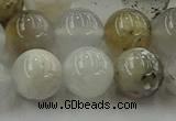 COP1453 15.5 inches 10mm round grey opal gemstone beads