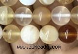 COP1457 15.5 inches 8mm round yellow opal gemstone beads