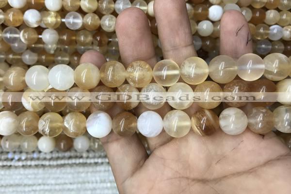 COP1459 15.5 inches 12mm round yellow opal gemstone beads