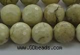 COP1473 15.5 inches 10mm faceted round African opal gemstone beads