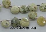 COP1482 15.5 inches 10*10mm briolette African opal gemstone beads