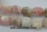 COP15 15.5 inches 10*12mm nugget natural pink opal beads wholesale