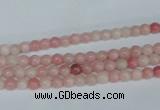 COP150 15.5 inches 4mm round pink opal gemstone beads wholesale