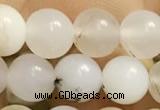 COP1584 15.5 inches 6mm round white opal gemstone beads