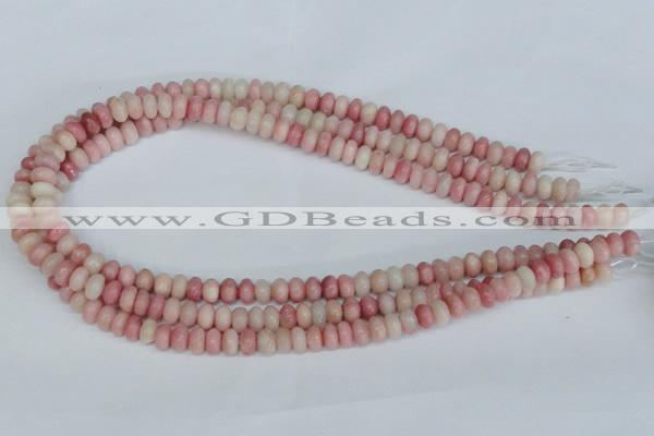 COP159 15.5 inches 5*8mm rondelle pink opal gemstone beads wholesale