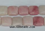 COP161 15.5 inches 12*12mm square pink opal gemstone beads wholesale