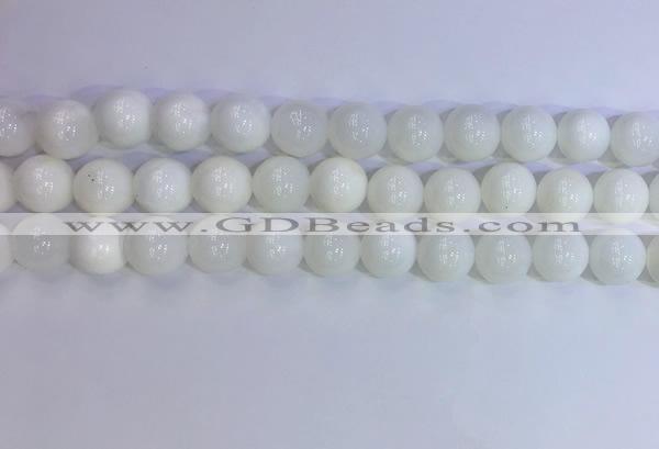 COP1618 15.5 inches 12mm round white opal gemstone beads