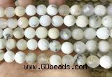 COP1668 15.5 inches 10mm faceted round white opal beads