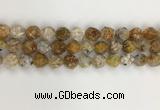 COP1678 15.5 inches 12mm faceted nuggets yellow opal gemstone beads