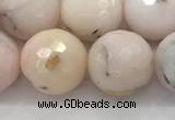 COP1715 15.5 inches 14mm faceted round natural pink opal beads