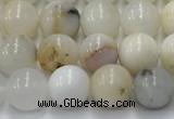 COP1725 15.5 inches 6mm round white opal beads wholesale