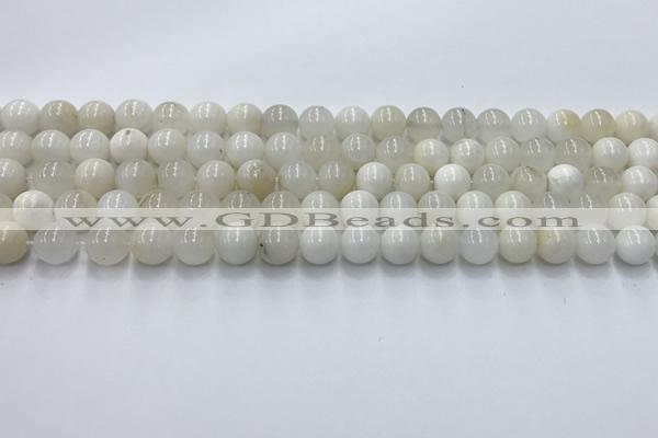 COP1730 15.5 inches 6mm round white opal beads wholesale