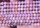 COP1741 15.5 inches 5mm - 5.5mm faceted round natural pink opal beads